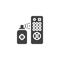TV remote sanitizing vector icon