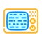 tv retro television device color icon vector illustration