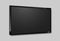 Tv screen angle view. Realistic lcd television black monitor, close up hanging horizontal on wall full hd monitor