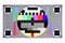 TV screen color test card no signal