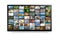 TV screen with lot of pictures isolated on white. Online Tv, VOD service, streaming video. online Television streaming video.