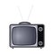 Tv set retro old vintage device illustration