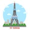 TV station and radio mast and tower for television