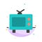 TV, Television, Media Abstract Flat Color Icon Template