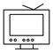 TV thin line icon. Monitor vector illustration isolated on white. Television outline style design, designed for web and