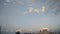 TV tower clouds sky and terraces in a urban scape in central India