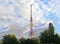 TV tower on a summer landscape