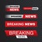 Tv vector bars, breaking news banner, News banner for tv streaming broadcasting television video illustration