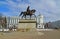 Tver, Russia - February 27. 2016. monument to founder of city of Prince Mikhail Yaroslavich Tverskoy