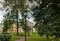 Tver.Tver Imperial travel Palace. 18th century. Cathedral square, view from the Volga embankment. The Palace Of Oldenburg. Summer