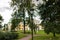 Tver.Tver Imperial travel Palace. 18th century. Cathedral square, view from the Volga embankment. The Palace Of Oldenburg. Summer