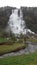 Tvindefossen waterfall in Voss in autumn in the south of Norway