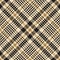 Tweed pattern plaid vector in gold and black.