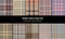 Tweed pattern set. Seamless glen check plaid for coat, skirt, jacket, dress, tablecloth.