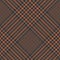 Tweed plaid pattern in brown and orange. Seamless hounds tooth glen tartan check plaid for coat, skirt, trousers, jacket.