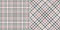 Tweed plaid pattern set in grey, beige, pink. Seamless pixel textured houndstooth tartan check vector print for dress, jacket.