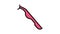 tweezer for false eyelashes color icon animation