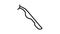 tweezer for false eyelashes line icon animation