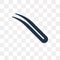 Tweezers vector icon isolated on transparent background, Tweezers transparency concept can be used web and mobile