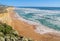 Twelve Apostles beach and rocks in Australia, Victoria, landscape of Great ocean road coastline