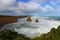 Twelve Apostles on Great Ocean Road during breezy day