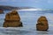 Twelve Apostles on Great Ocean Road during breezy day