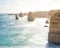 Twelve Apostles rock formation in the ocean along the Great Ocean Road, Victoria, Australia