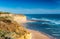 The Twelve Apostles Rocks on the ocean, Great Ocean Road at suns