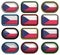 Twelve buttons of the Flag of Czech Repulic