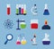 twelve chemistry lab items
