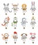 Twelve Chinese Zodiac Cartoon Characters Signs