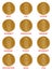 Twelve Chinese Zodiac Gold Coins