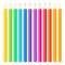 twelve color pencils isolated on white,vector illustration