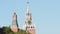 Twelve o`clock on clock of Spasskaya Tower of Moscow Kremlin