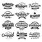 Twelve Vintage Insignias Or Labels