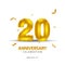 Twenty anniversary birth celebration number design
