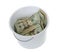 Twenty Dollar Bills in White Cleaning Bucket