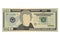 Twenty dollars bill. 20 US dollars banknote, front view. Vector illustration on white background