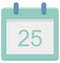 Twenty five, twenty fifth Special Event day Vector icon that can be easily modified or edit.