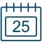 Twenty five, twenty fifth Special Event day Vector icon that can be easily modified or edit.