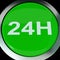 Twenty Four Hours Button Shows Open 24 hours