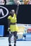 Twenty one times Grand Slam champion Serena Williams celebrates victory after round 4 match at Australian Open 2016