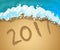 Twenty Seventeen Indicates 2017 New Year And Annual