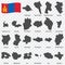 Twenty two Maps Provinces of Mongolia- alphabetical order with name. Every single map of Province are listed