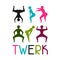 Twerk and booty dance background for dancing