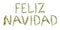 Twigs forming the phrase \'Feliz Navidad\'