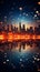 Twilight ambiance Blurred night cityscape enhanced by mesmerizing circle bokeh, enchanting viewers