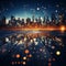 Twilight ambiance Blurred night cityscape enhanced by mesmerizing circle bokeh, enchanting viewers