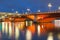 Twilight, Bridge cross over river in Tokyo city