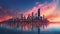 Twilight charm of chicago skyline
